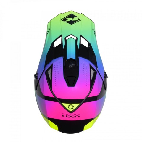 KENNY RACING 2025 KASK CROSS/ENDURO MODEL TRACK GRAPHIC NEON KOLOR CZARNY/ZIELONY/RÓŻOWY ROZMIAR XXL ( 63 - 64 CM )