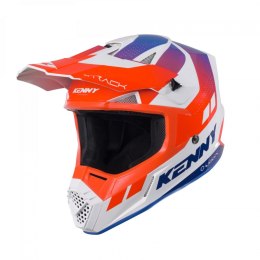 KENNY RACING 2025 KASK CROSS/ENDURO MODEL TRACK GRAPHIC PATRIOT KOLOR BIAŁY/NIEBIESKI/CZERWONY ROZMIAR XXL ( 63 - 64 CM )