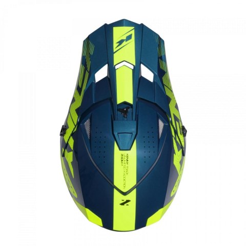 KENNY RACING 2025 KASK CROSS/ENDURO MODEL TRACK GRAPHIC ZOOM PETROL KOLOR NIEBIESKI/ŻÓŁTY ROZMIAR XL ( 61 - 62 CM )