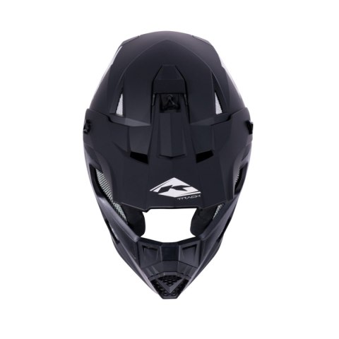 KENNY RACING 2025 KASK CROSS/ENDURO MODEL TRACK SOLID MATT BLACK HOLOGRAPHIC KOLOR CZARNY/SZARY ROZMIAR XXL ( 63 - 64 CM )