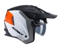 KENNY RACING 2025 KASK OTWARTY JET MODEL MILES GRAPHIC BLACK/ORANGE KOLOR BIAŁY/CZARNY/SZARY/POMARAŃCZOWY ROZMIAR M ( 57 - 58 CM