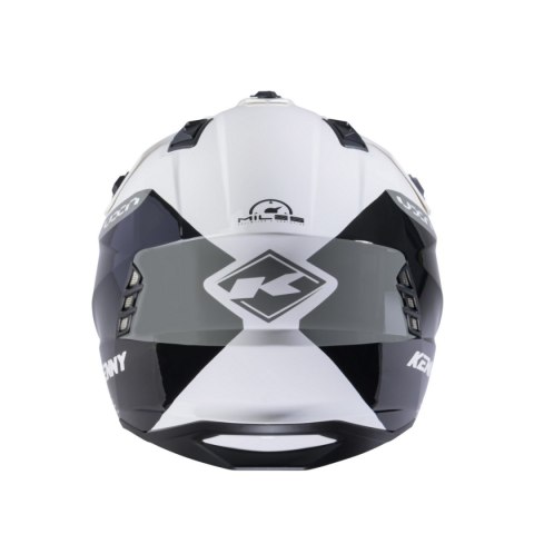 KENNY RACING 2025 KASK OTWARTY JET MODEL MILES GRAPHIC WHITE/GREY KOLOR BIAŁY/SZARY/CZARNY ROZMIAR XL ( 61 - 62 CM )