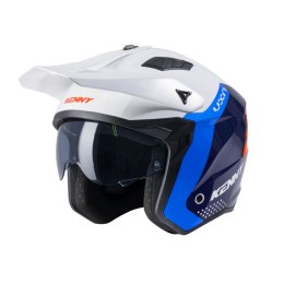 KENNY RACING 2025 KASK OTWARTY JET MODEL MILES GRAPHIC WHITE/ORANGE/BLUE KOLOR BIAŁY/NIEBIESKI/POMARAŃCZOWY ROZMIAR S ( 55 - 56 