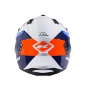 KENNY RACING 2025 KASK OTWARTY JET MODEL MILES GRAPHIC WHITE/ORANGE/BLUE KOLOR BIAŁY/NIEBIESKI/POMARAŃCZOWY ROZMIAR S ( 55 - 56 