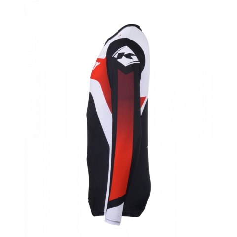 KENNY RACING 2025 KOSZULKA CROSS/ENDURO MODEL TRACK FOCUS RED KOLOR CZARNY/BIAŁY/CZERWONY ROZMIAR S