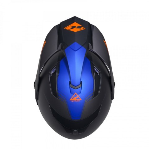 KENNY RACING 2025 KASK DUAL ADVENTURE MODEL EXTREME GRAPHIC GUNMETAL MATT KOLOR CZARNY/SZARY/NIEBIESKI ROZMIAR L (59 - 60 CM)