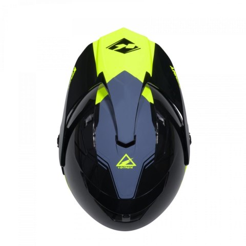 KENNY RACING 2025 KASK DUAL ADVENTURE MODEL EXTREME GRAPHIC NEON YELLOW KOLOR CZARNY/SZARY/ŻÓŁTY ROZMIAR L (59 - 60 CM)