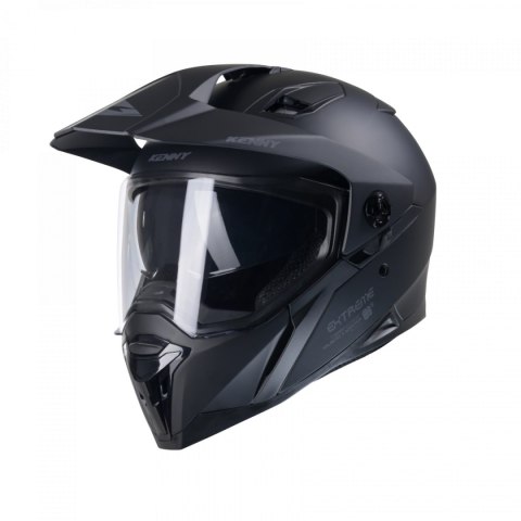 KENNY RACING 2025 KASK DUAL ADVENTURE MODEL EXTREME SOLID MATT BLACK KOLOR CZARNY ROZMIAR L (59 - 60 CM)