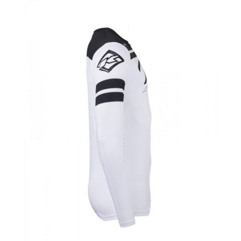 KENNY RACING 2025 KOSZULKA CROSS/ENDURO MODEL TRACK DIRT WHITE KOLOR BIAŁY/CZARNY ROZMIAR S