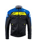 KENNY RACING 2025 KURTKA ADVENTURE/ENDURO MODEL SOFTSHELL BLUE KOLOR CZARNY/NIEBIESKI/ŻÓŁTY ROZMIAR XXXL