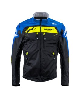 KENNY RACING 2025 KURTKA ADVENTURE/ENDURO MODEL SOFTSHELL BLUE KOLOR CZARNY/NIEBIESKI/ŻÓŁTY ROZMIAR XXXL