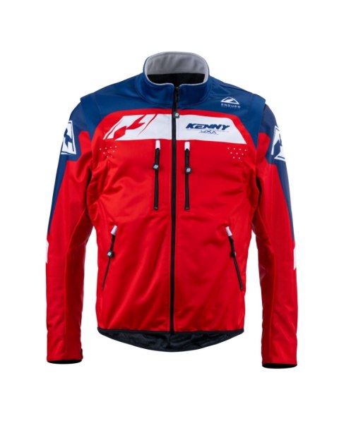 KENNY RACING 2025 KURTKA ADVENTURE/ENDURO MODEL SOFTSHELL RED KOLOR CZERWONY/NIEBIESKI/BIAŁY ROZMIAR XXXL