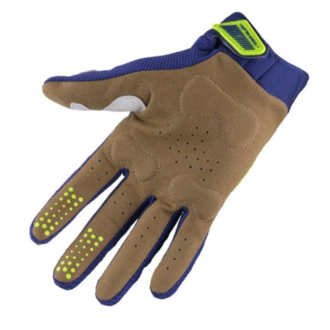 KENNY RACING 2025 RĘKAWICE CROSS/ENDURO MODEL TITANIUM NAVY KOLOR NIEBIESKI/ŻÓŁTY FLUO ROZMIAR XXL