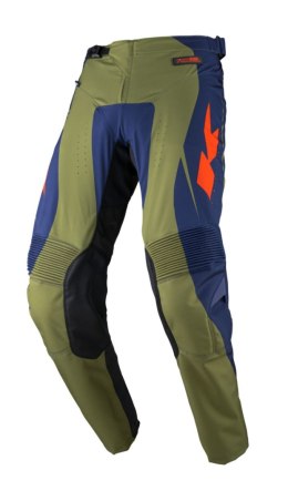 KENNY RACING 2025 SPODNIE CROSS/ENDURO MODEL PERFORMANCE SOLID KAKI KOLOR ZIELONY/NIEBIESKI ROZMIAR 36