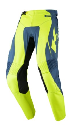 KENNY RACING 2025 SPODNIE CROSS/ENDURO MODEL PERFORMANCE SOLID NEON YELLOW KOLOR ŻÓŁTY FLUO/NIEBIESKI ROZMIAR 30