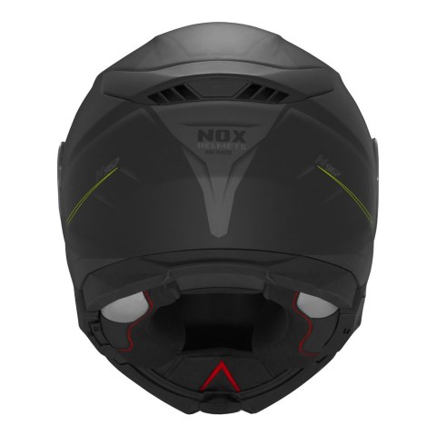 NOX FLIP-UP HELMET NOX KASK SZCZĘKOWY (FLIP-UP) Z BLENDĄ N967 SYNCHRO KOLOR CZARNY/ŻÓŁTY FLUO/SZARY MAT ROZMIAR XL