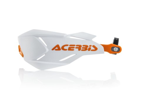 ACERBIS OSŁONY RĄK (HANDBARY) X-FACTORY Z RDZENIEM ALUMINIOWYM KOLOR BIAŁO POMARAŃCZOWY