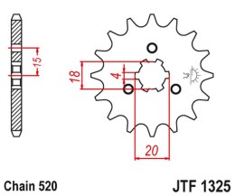 JT ZĘBATKA PRZEDNIA 2056 11 HONDA ATC 185/200 '80-86' (205611JT) (ŁAŃC. 520) NA ZAMÓWIENIE