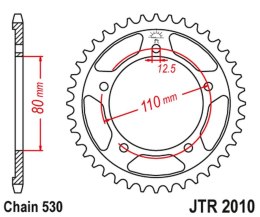 JT ZĘBATKA TYLNA 334 40 TRIUMPH 750/900/955/1000/1200 TROPHY/DAYTONA/SPRINT/TIGER/TRIDENT '91-03' (33440JT) (ŁAŃC.530)