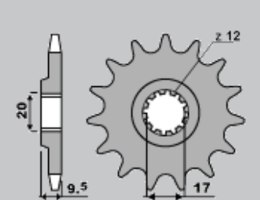 JR ZĘBATKA PRZEDNIA 7005 13 KTM SX 65 '98-'15 (JTF1906.13)