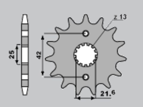 JR WYPRZEDAŻ ZĘBATKA PRZEDNIA 513 15 (51915JT) KAWASAKI ZZR 600 '90-'92, YAMAHA THUNDERCAT