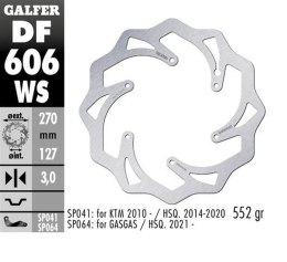 GALFER TARCZA HAMULCOWA PRZÓD KTM SX/EX, HUSABERG,HUSQVARNA,GAS GAS WAVE (270X127X3MM)