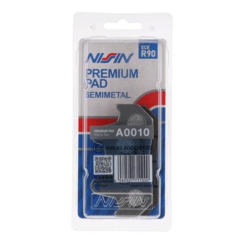 NISSIN 2024/10 KLOCKI HAMULCOWE KH69/2 PREMIUM SEMI-METALLIC (SPIEK METALICZNY) (ECE R90) (MADE IN JAPAN)