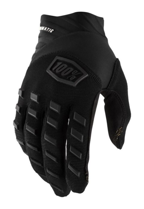 100 PROCENT RĘKAWICE CROSS/ENDURO AIRMATIC BLACK/CHARCOAL KOLOR CZARNY ROZMIAR XL