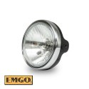 EMGO 2024/12 REFLEKTOR / LAMPA CZARNA KOMPLETNA (WZÓR ORYGINAŁU) KAWASAKI MODELE Z1 I KZ (OTWORY MONTAŻOWE ŚR. 10MM) (OEM: 23005