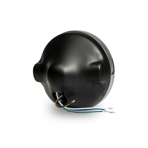 EMGO 2024/12 REFLEKTOR / LAMPA CZARNA KOMPLETNA (WZÓR ORYGINAŁU) KAWASAKI MODELE Z1 I KZ (OTWORY MONTAŻOWE ŚR. 10MM) (OEM: 23005