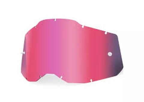 100 PROCENT RC2/AC2/ST2 REPLACEMENT LENS - PINK, SZYBA/SZYBKA DO GOGLI POJEDYŃCZA RACECRAFT 2/ ACCURI 2/ STRATA 2 KOLOR RÓŻOWY S