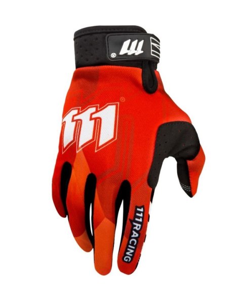 111 RACING WYPRZEDAŻ RĘKAWICE MOTO 111 RA RED/BLACK/WHITE KOLOR CZERWONY/BIAŁY/CZARNY ROZMIAR M