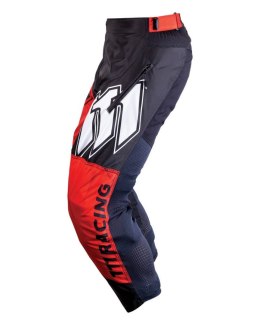 111 RACING WYPRZEDAŻ SPODNIE MOTO 111.3 - REDRISK KOLOR CZARNY/CZERWONY/POMARAŃCZOWY ROZMIAR 34