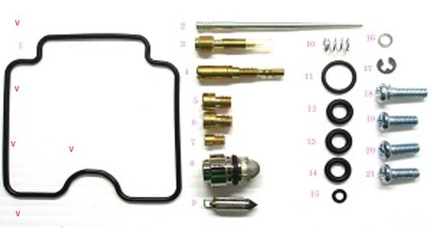 BEARING WORX ZESTAW NAPRAWCZY GAŹNIKA YAMAHA YFM 350FA BRUIN '06, YFM 350 GRIZZLY '07-'14, YFM 35X WOLVERINE '06-'09 (26-1262)