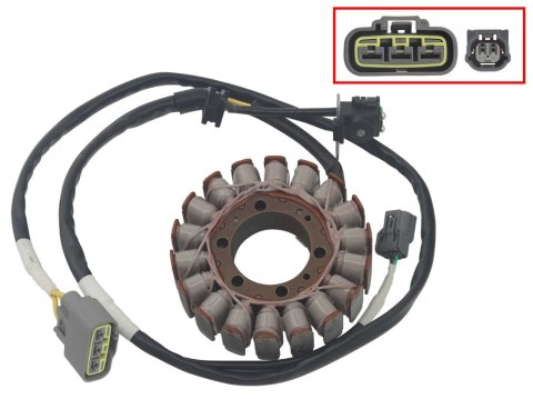 BRONCO UZWOJENIE ALTERNATORA STATOR HONDA TRX 420 '14-'23 (OEM: 31120-HR3-A41, 31120-HR3-A42, 31120-HR3-HA1) (AT-01495)