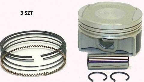 WOSSNER KOMPLET TŁOKÓW SEA DOO SPARK ACE '14-'19 (4T) (+0,50MM=74,50MM) (TŁOK 74,44MM) (3SZT) (SWORZEŃ 17MM) (TŁOK SEA DOO) 11.0