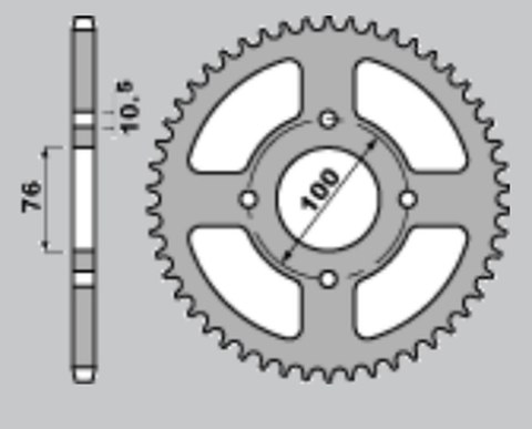 CHT WYPRZEDAŻ ZĘBATKA TYLNA 4301 43 (430143) SUZUKI LT-E LTE 250/300/500 '82-'87, LTR LT-R 500 '88-'92 , VL 250 INTRUDER '00-'04