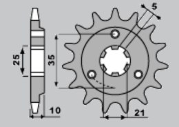CHT ZĘBATKA PRZEDNIA 412 15 SUZUKI DR 750/800 BIG '89-'93 (JTF438.15)
