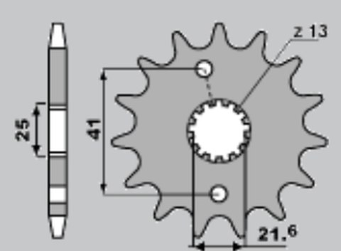 CHT ZĘBATKA PRZEDNIA 438 15 SUZUKI DR 650 (438-15)