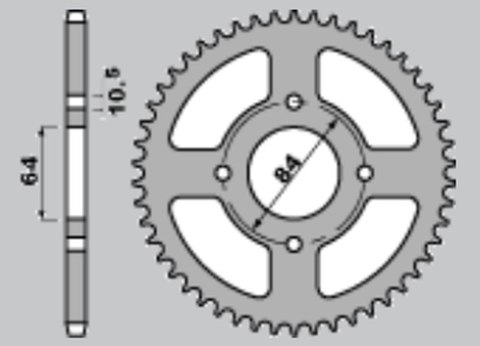 CHT ZĘBATKA TYLNA 4302 39 SUZUKI LTZ 400, LTF 160 (2114-39) (JTR1826.40)