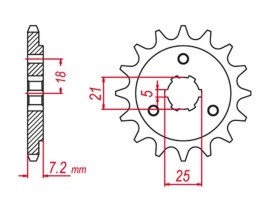 GROSSKOPF PROMOCJA ZĘBATKA PRZEDNIA 437 14 SUZUKI DR600/650 '85-'95 (+1) (JTF437.14)
