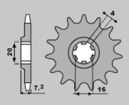 JR ZĘBATKA PRZEDNIA 413 12 SUZUKI RMX 50/ TS 50