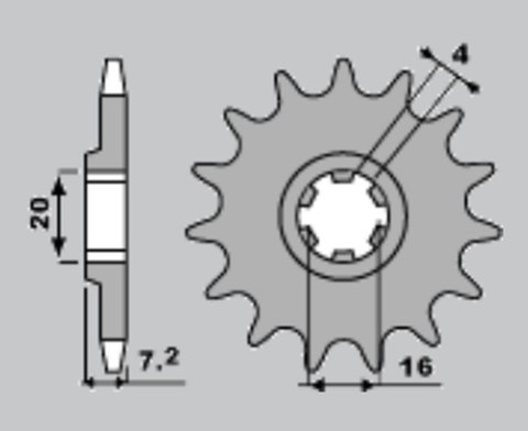 JR ZĘBATKA PRZEDNIA 413 14 SUZUKI RMX 50/ TS 50