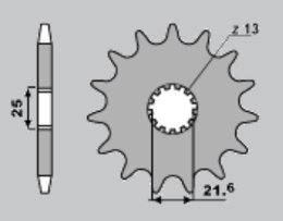 JR ZĘBATKA PRZEDNIA 429 16 SUZUKI GSX 1100F '90-'96, GSX-R 1100 '89-'00, RF 900RR '94-'00