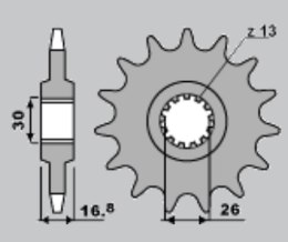 JR ZĘBATKA TYLNA 408 42 (30242JT) HONDA CBR 900 RR '92-'95