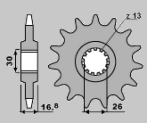JR ZĘBATKA TYLNA 408 42 (30242JT) HONDA CBR 900 RR '92-'95
