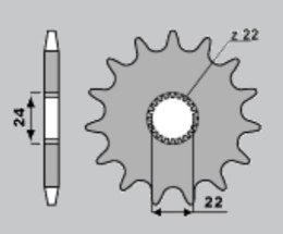 PBR ZĘBATKA PRZEDNIA 406 11 18NC APRILIA CLIMBER 240/280/300`89-96 (JTF394.11) (ŁAŃC. 520)