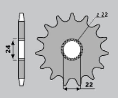 PBR ZĘBATKA PRZEDNIA 406 14 18NC APRILIA 125 (88-93) (ŁAŃC. 520)