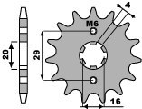 PBR ZĘBATKA PRZEDNIA 425 17 18NC (ŁAŃC. 428)