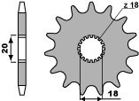 PBR ZĘBATKA PRZEDNIA 426 13 18NC (ŁAŃC. 428)
